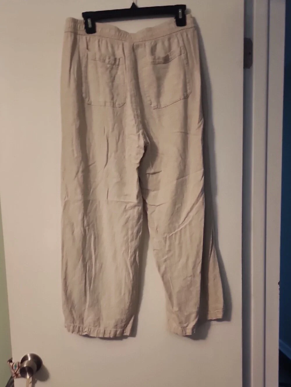 Old Navy Lightweight Linen-Blend Relaxed Pants - Cream
